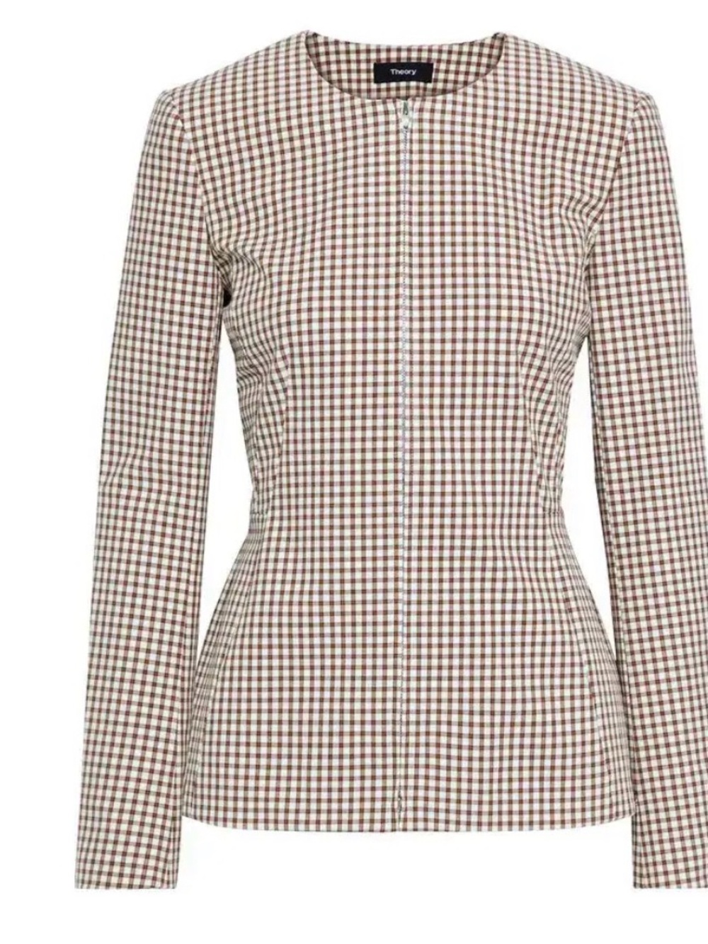 THEORY Checked Cotton-Blend Jacket